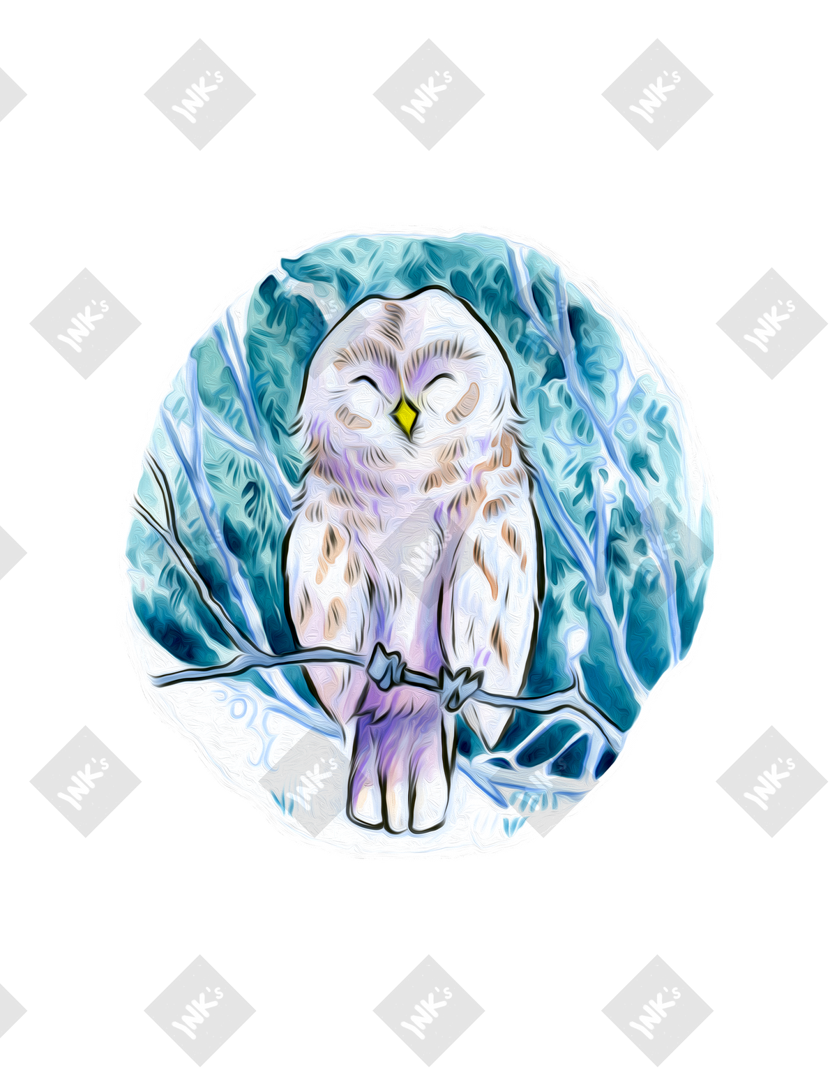 (aw-001) Winter Owl