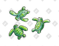 Turtle Trio art print by Inkchievous