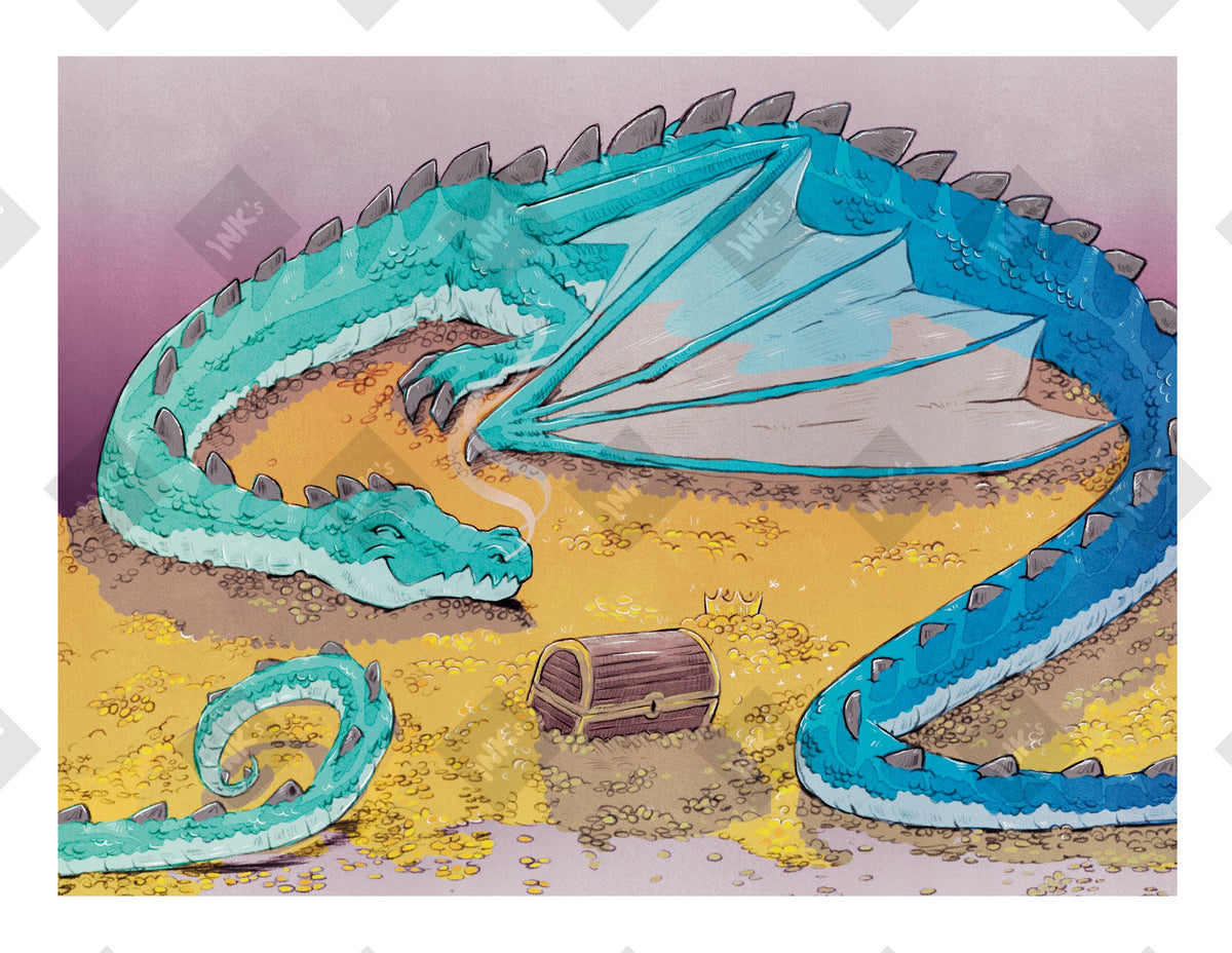 Treasure Nap art print by Inkchievous
