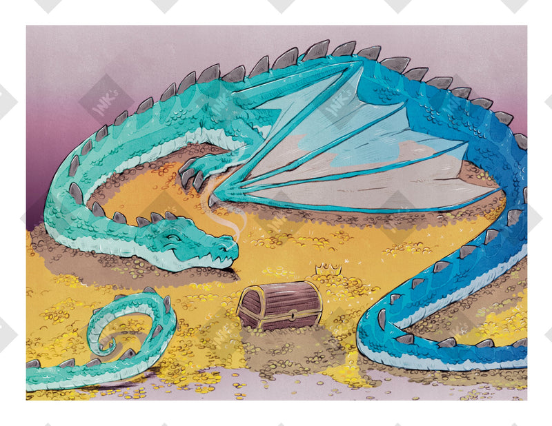 Treasure Nap art print by Inkchievous