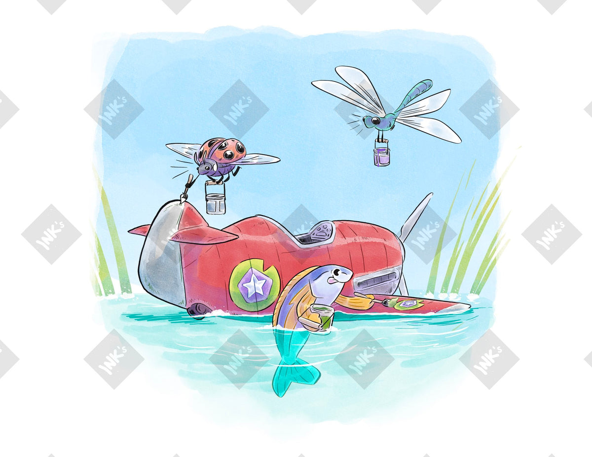 Painting the Plane art print by Inkchievous