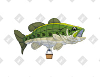 Bass Balloon art print by Inkchievous