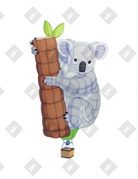 Koala Balloon art print by Inkchievous