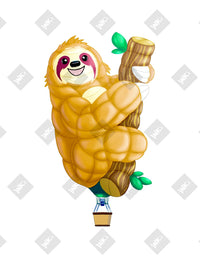 Sloth Balloon art print by Inkchievous