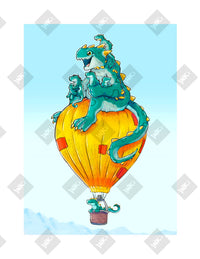 Balloon Ride art print by Inkchievous