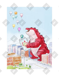 Balloon Jar art print by Inkchievous