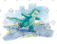 Skate art print by Inkchievous