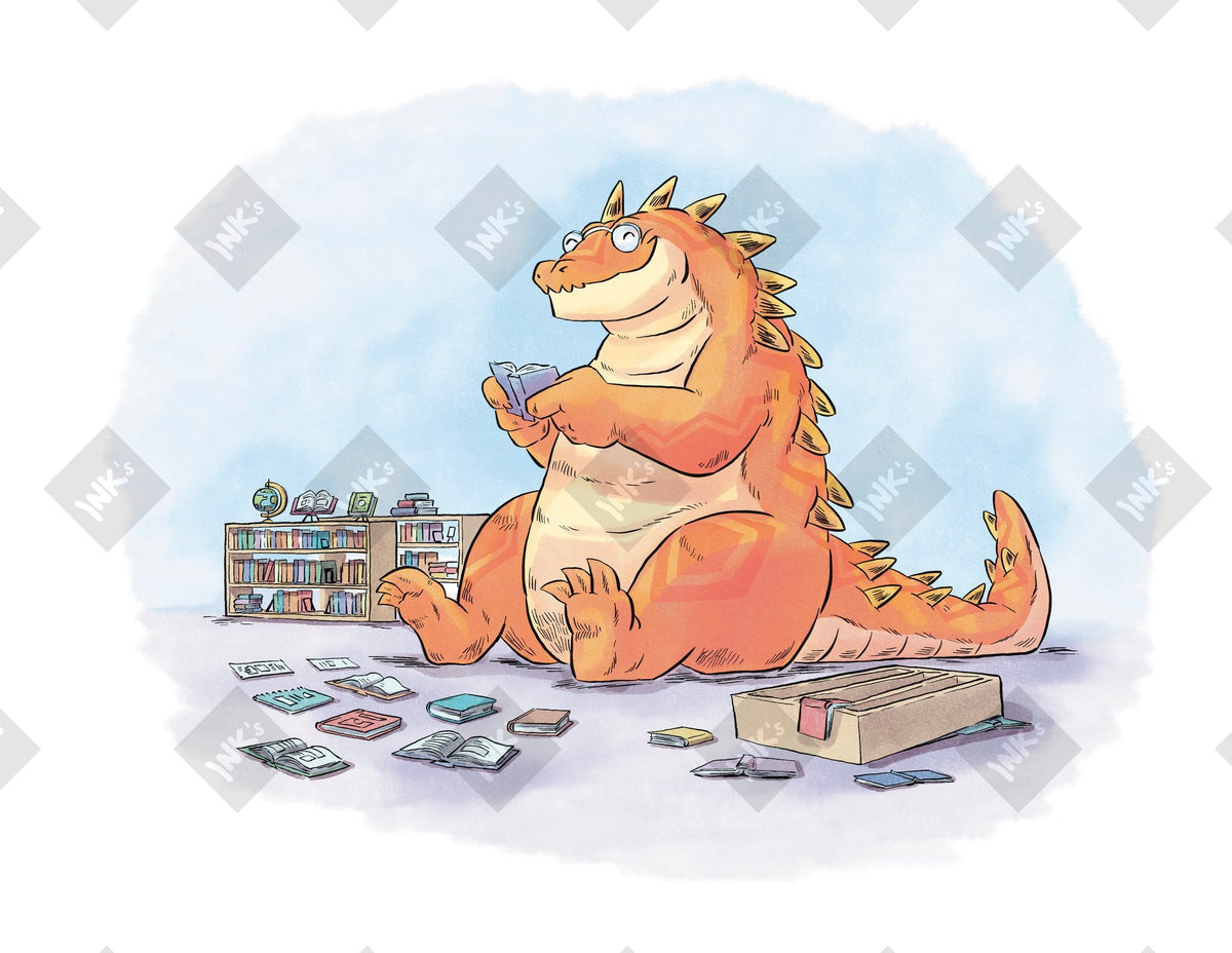 Books art print by Inkchievous