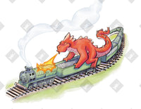 Train art print by Inkchievous