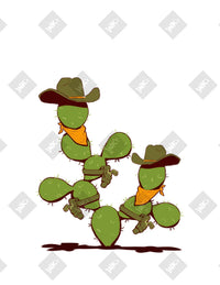 Orange Cactus 5x7 print without background