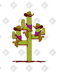 Purple Cactus 5x7 print without background