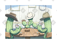 Cactus Poker art print by Inkchievous